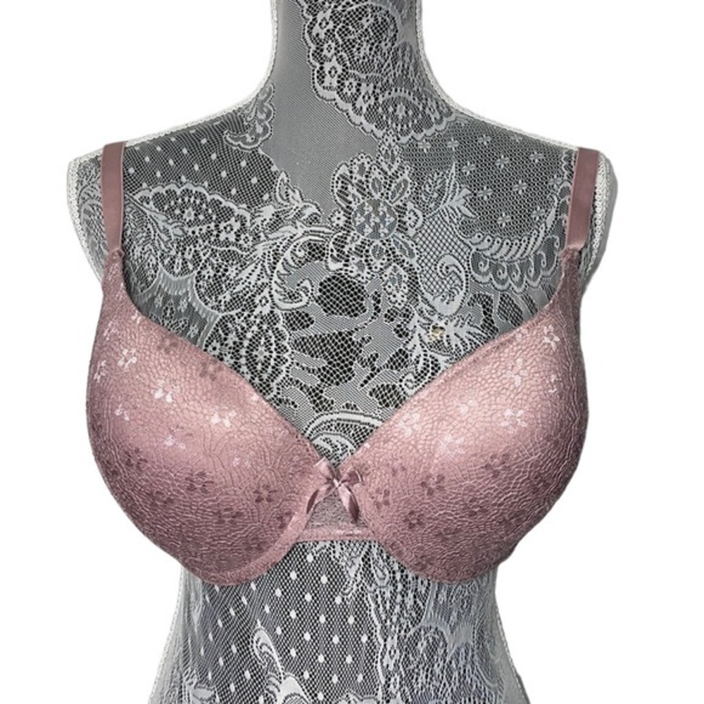 Laura Ashley 40DD Rose‎ Beige Comfort 2598-16 Push Up Underwire Bra. EUC